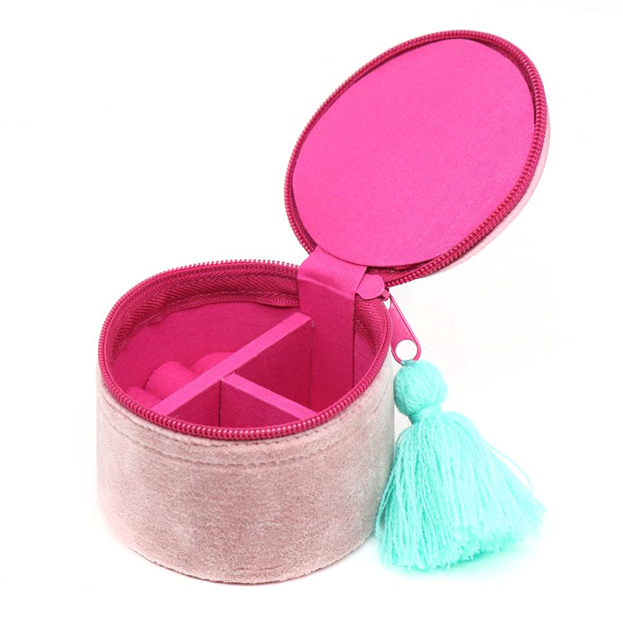 POM Blush Velvet Jewellery Box - Sugarplum Boutique