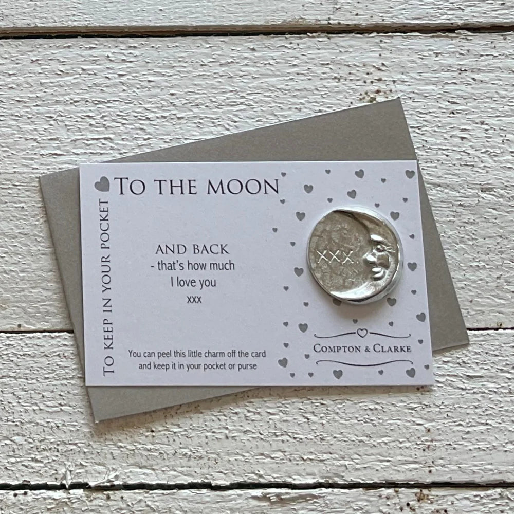 To The Moon & Back Sentiment Card - Sugarplum Boutique