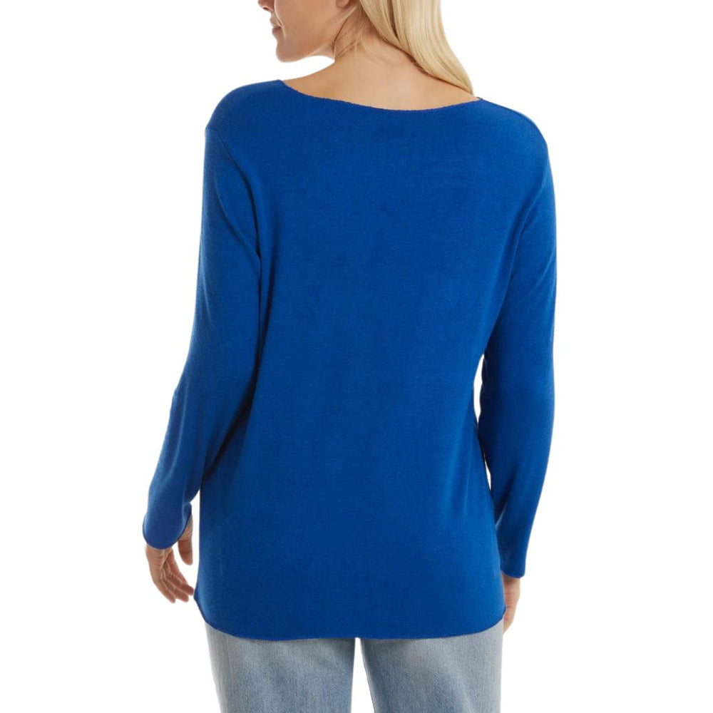 Diamante Star Light Knit Jumper Royal Blue - Sugarplum Boutique