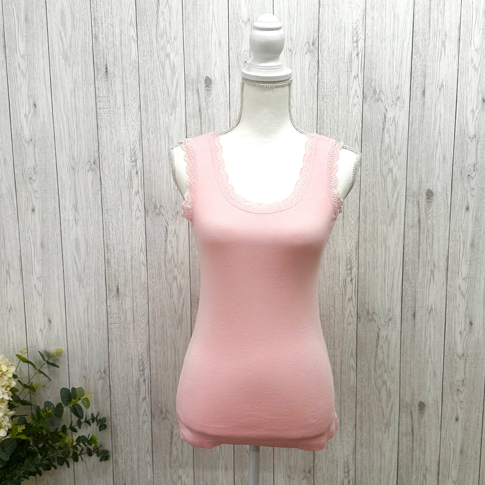 Lilly Cotton Vest Top Light Pink - Sugarplum Boutique