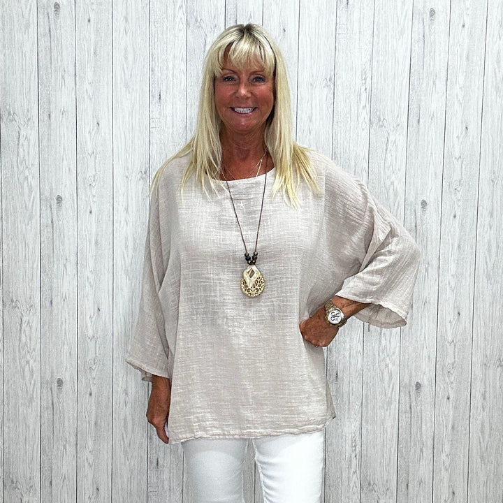 Astra Cotton Necklace Top