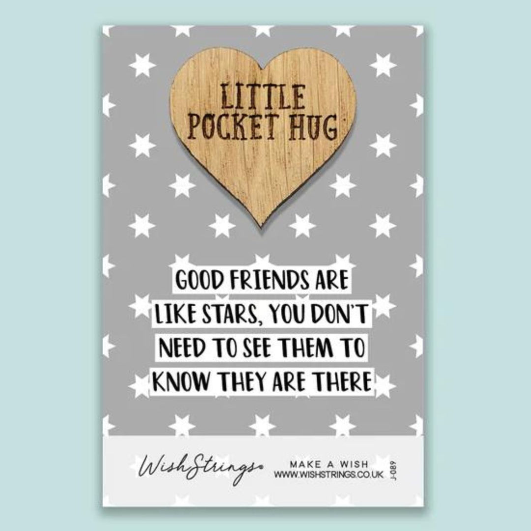Good Friends Are Like Stars Oak Little Pocket Hug - Sugarplum Boutique