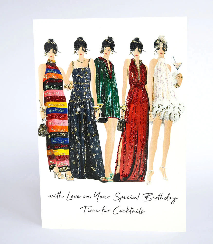 Time for Cocktails Birthday Greeting Card - Sugarplum Boutique