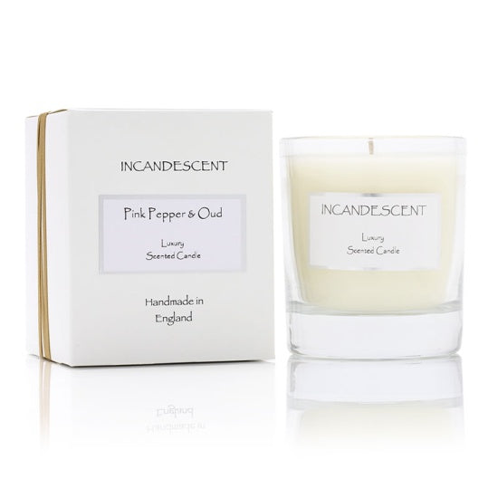 Incandescent Signature Candle Luxury Scented Pink Pepper Oud - Sugarplum Boutique