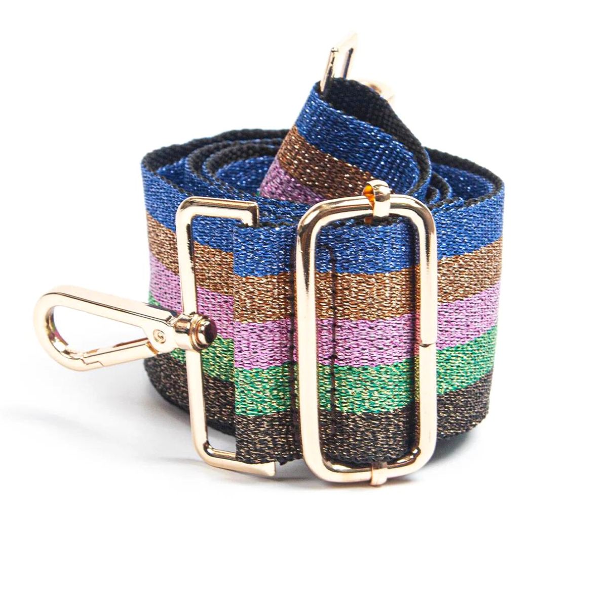 Jewel Lurex Stripe Bag Strap