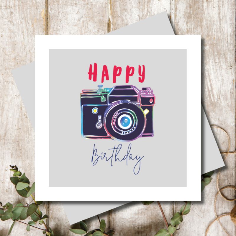 Happy Birthday Camera Card - Sugarplum Boutique