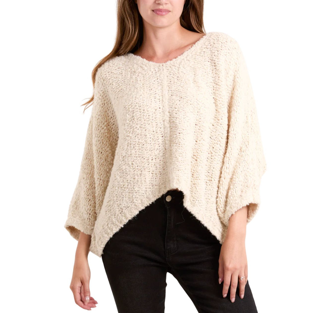 Made In Italy Emilee Boucle Jumper Alpaca Wool Mix Cream - Sugarplum Boutique