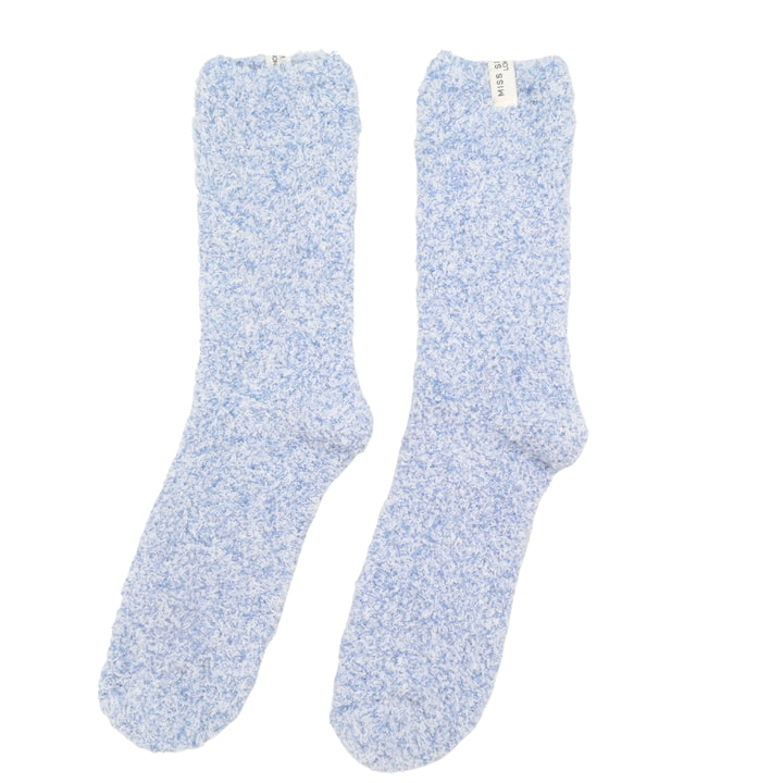 Miss Sparrow Cosy Fuzzy Plain Ladies Socks Sky Blue - Sugarplum Boutique