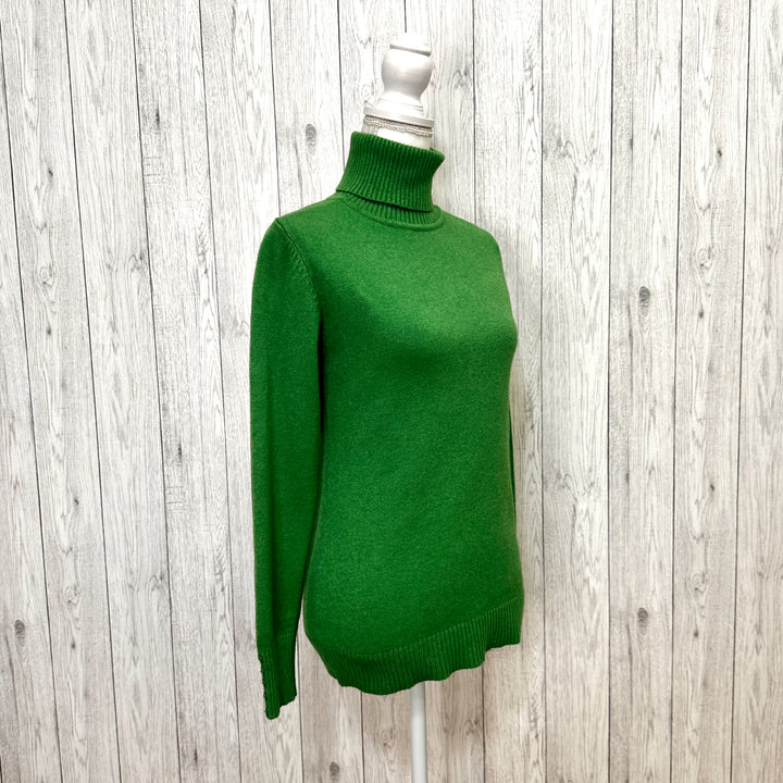 Pauline Slim Fit Polo Neck Jumper Wool Angora Mix Emerald Green - Sugarplum Boutique