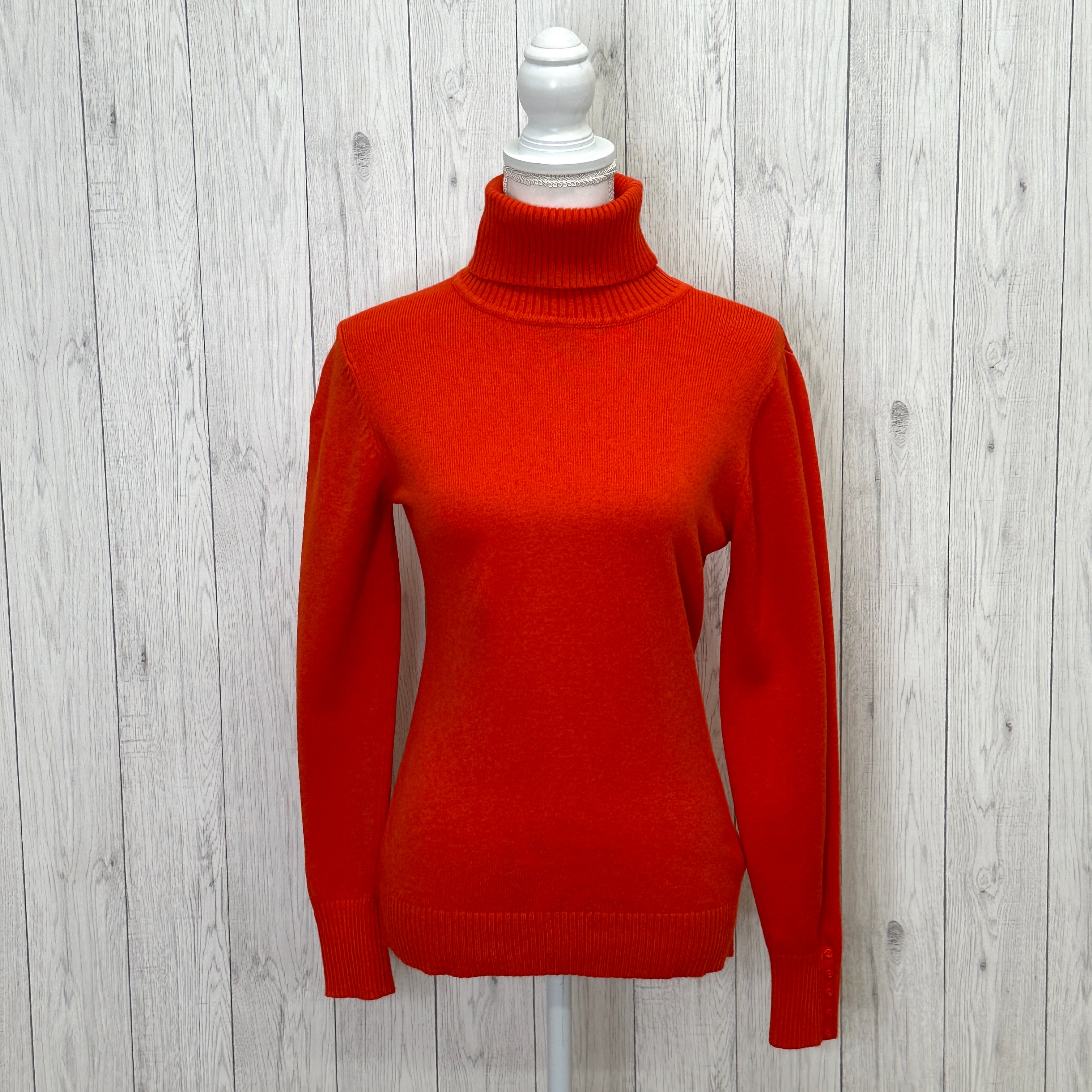 Orange polo neck jumper uk best sale