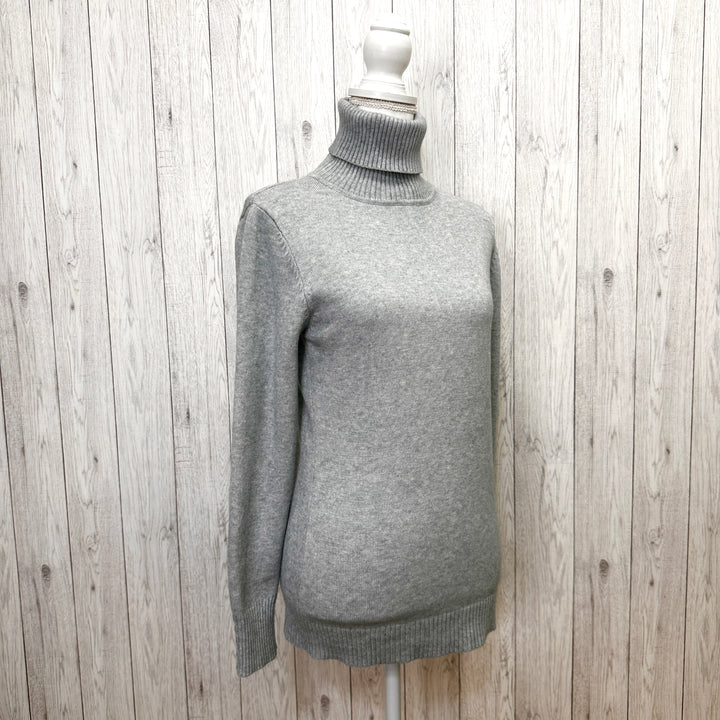 Pauline Slim Fit Polo Neck Jumper Wool Angora Mix Silver Grey - Sugarplum Boutique