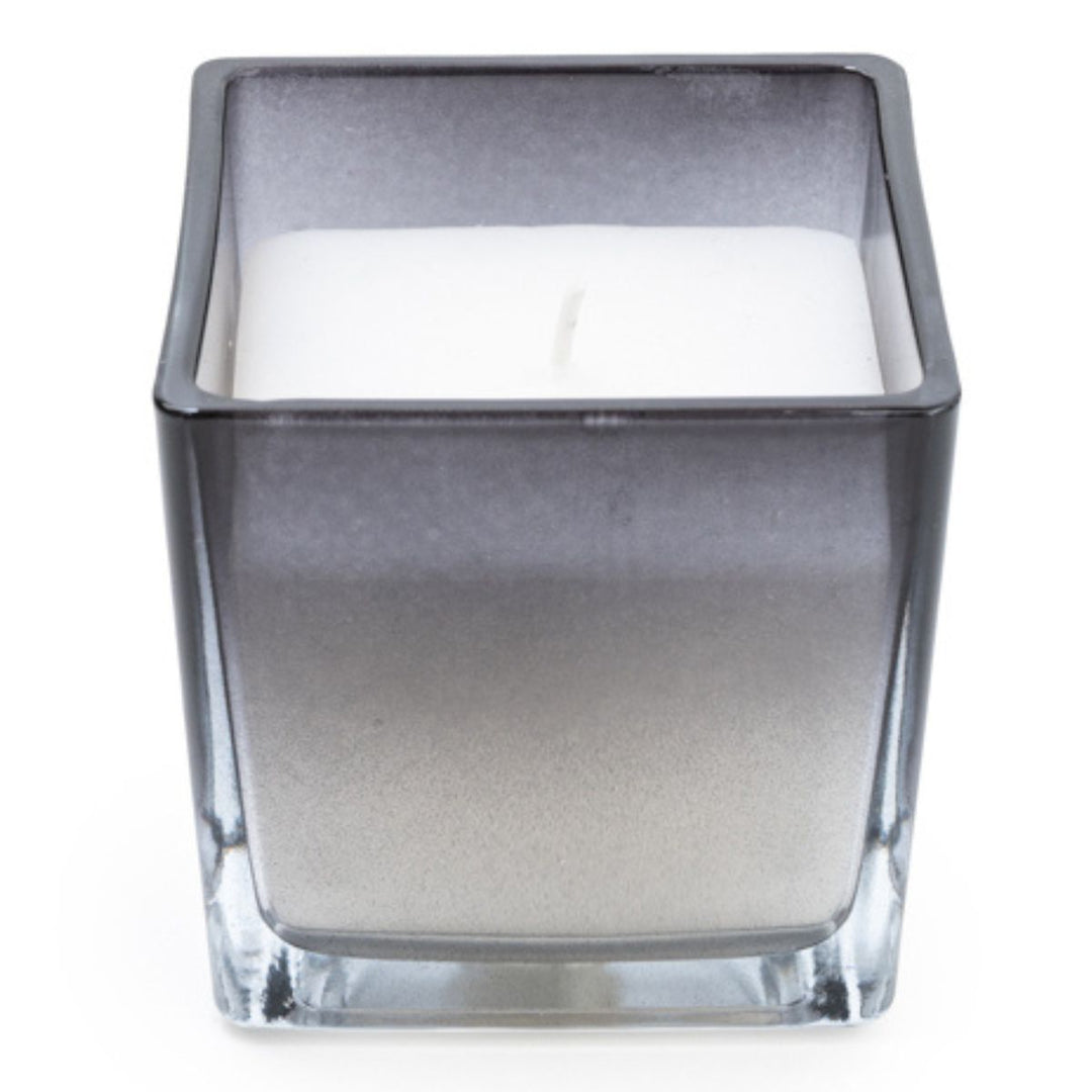 Smokey Ombre Glass Square Candle Bergamot And Oud Scent - Sugarplum Boutique