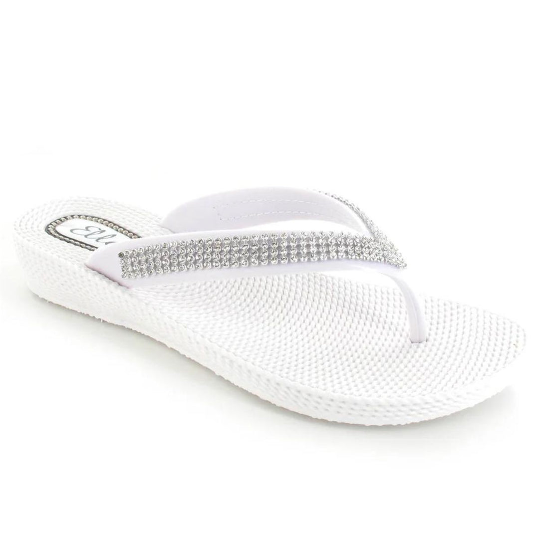 Nancy White Diamante Comfort Toe Post Sandal