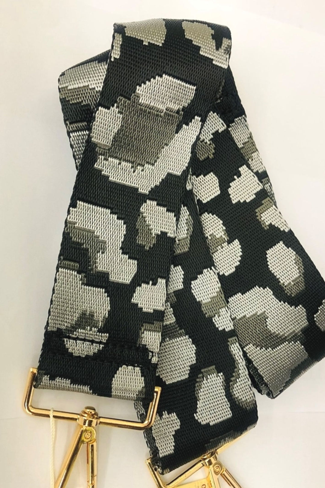 Leopard Print Interchangeable Bag Strap | Sugarplum Boutique Grey